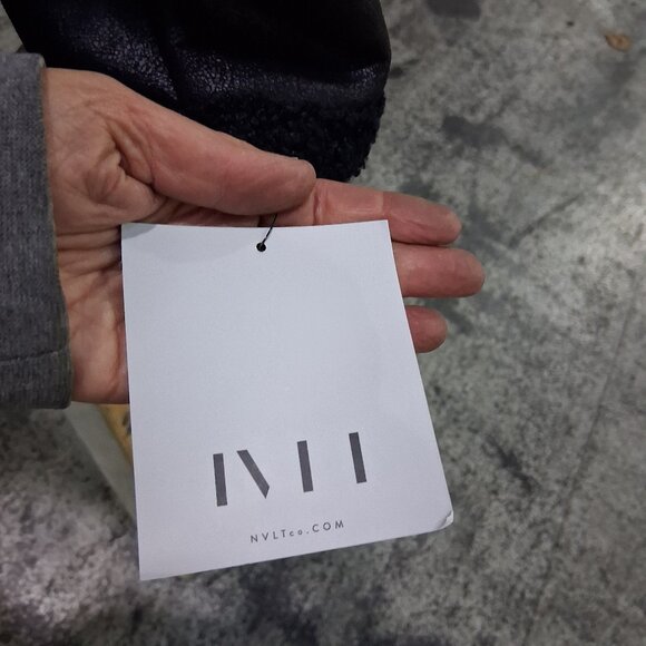 NVLT Jacket Motorcycle Biker 7014E Womens Black Faux Fur Collar Asst Sizes NWT - Picture 4 of 8